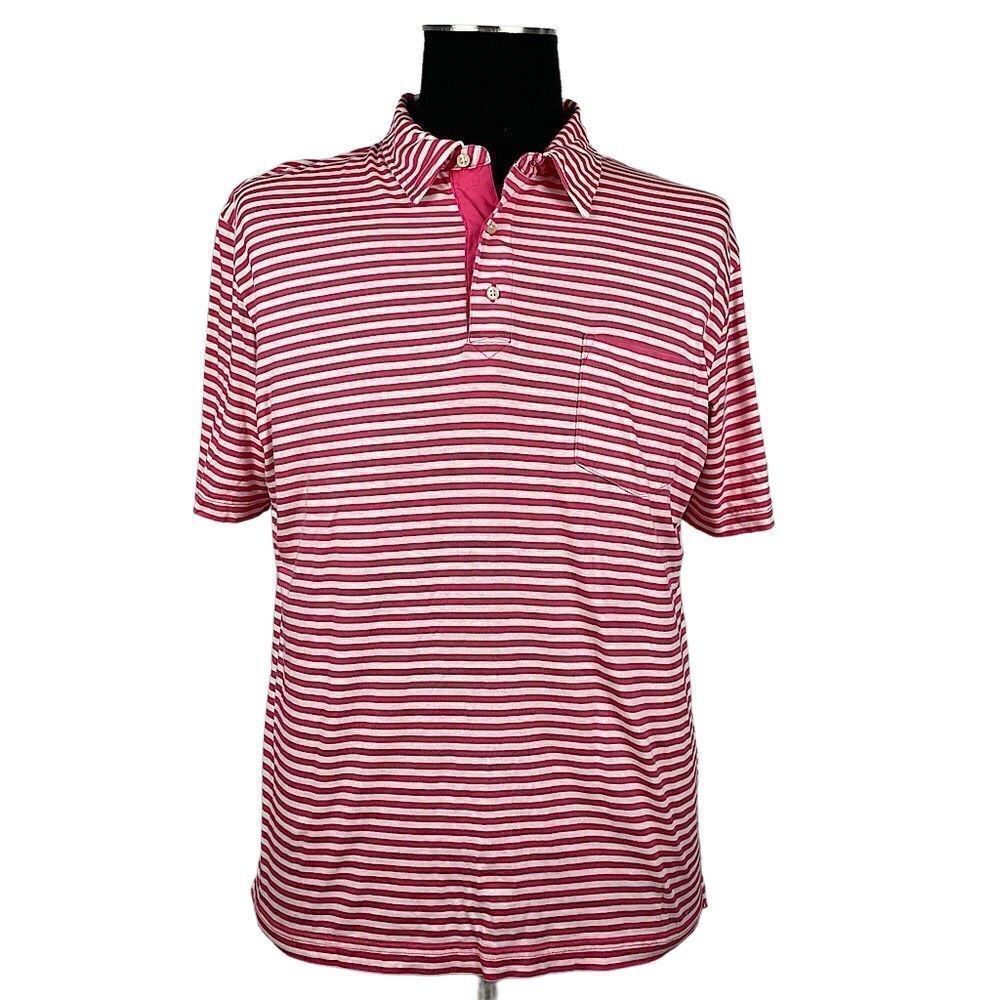 Pete Millar Stripes Prima Cotton Polo Jersey - Mens M